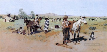 印象派 Painting - インディアンの野営地2 西部先住民ヘンリー・ファーニー